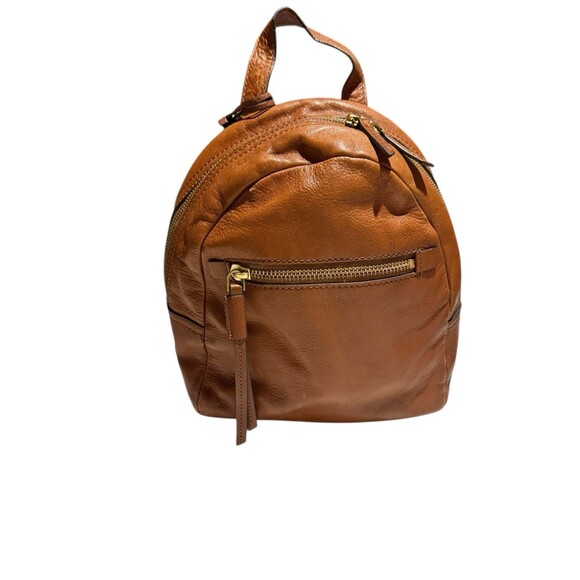 Fossil Leather Mini Backpack Brown | Everyday Casual Hands-Free Bag main image 11
